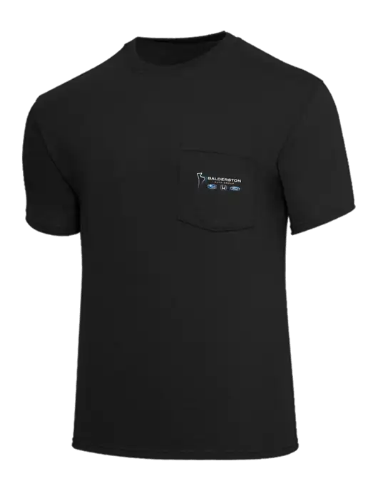 Core Blend Black Pocket T-Shirt w/Balderston Auto Group Logo