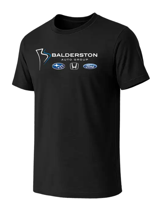 BELLA+CANVAS Black CVC Short Sleeve Tee w/Balderston Auto Group Logo