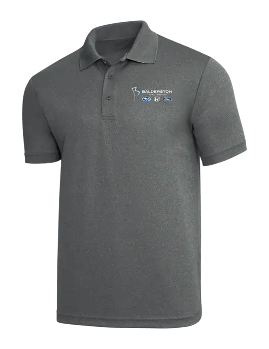 Medium Grey Heather PosiCharge RacerMesh Polo w/Balderston Auto Group Logo