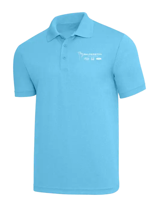 Light Sapphire Heather PosiCharge RacerMesh Polo w/Balderston Auto Group Logo