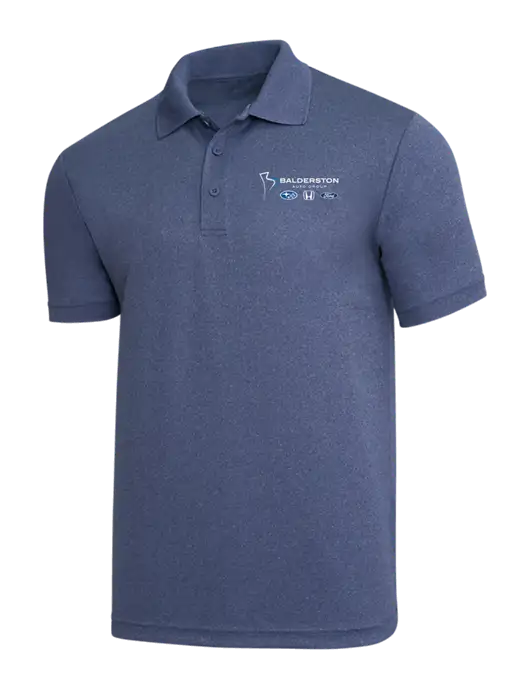 Light Navy Heather PosiCharge RacerMesh Polo w/Balderston Auto Group Logo