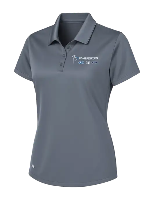 Adidas Medium Grey Womens Basic Sport Polo w/Balderston Auto Group Logo