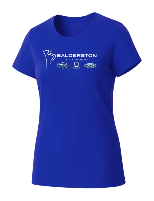 Womens Seriously Soft Royal T-Shirt w/Balderston Auto Group Logo