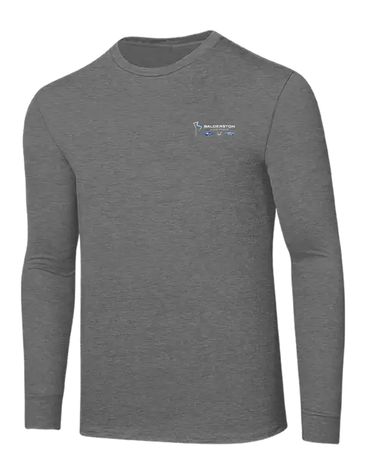 Core Blend Medium Grey Heather Long Sleeve Tee w/Balderston Auto Group Logo