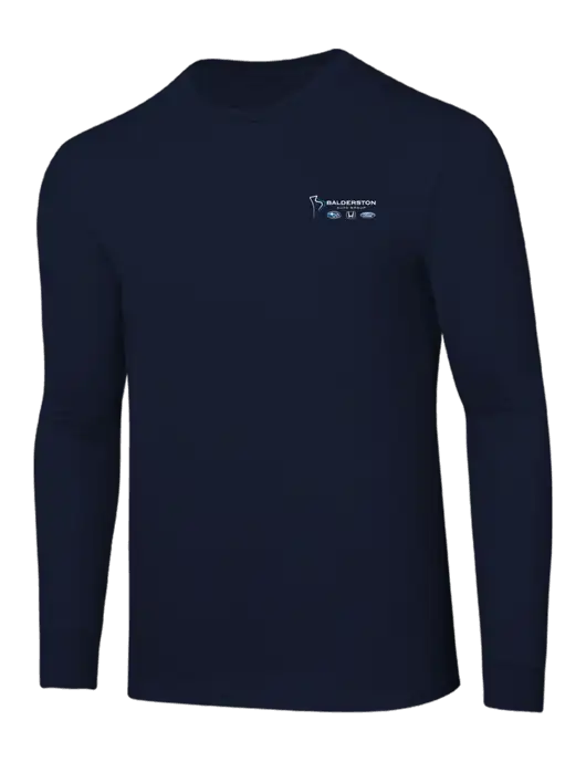 Core Blend Navy Long Sleeve Tee w/Balderston Auto Group Logo