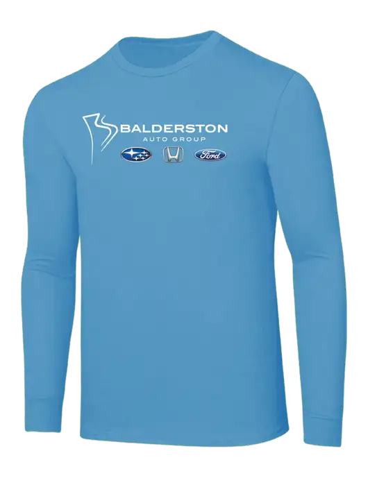 Core Blend Light Sapphire Blue Long Sleeve Tee w/Balderston Auto Group Logo
