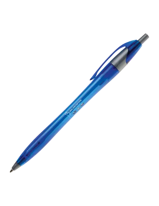 Novella Translucent Blue/Silver Jewel Pen - Blue Ink w/Balderston Auto Group Logo