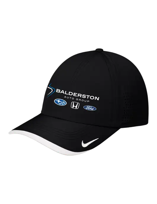 Nike Black/White Dri-FIT Perforated Performance Cap w/Balderston Auto Group Logo
