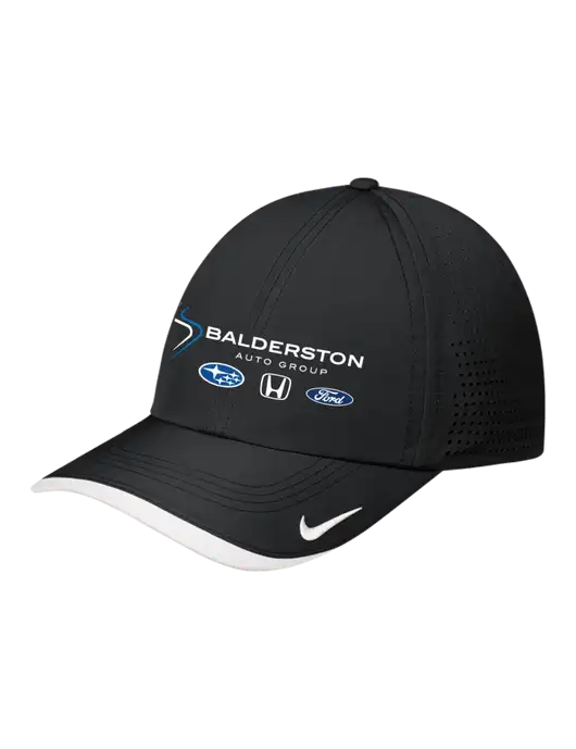 Nike Black/White Dri-FIT Perforated Performance Cap w/Balderston Auto Group Logo