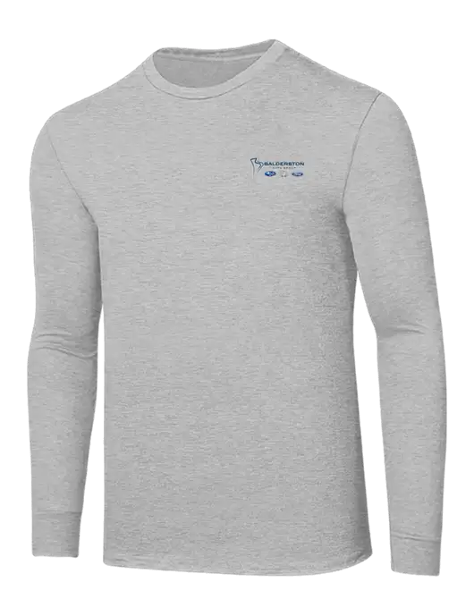 Core Blend Light Grey Heather Long Sleeve Tee w/Balderston Auto Group Logo