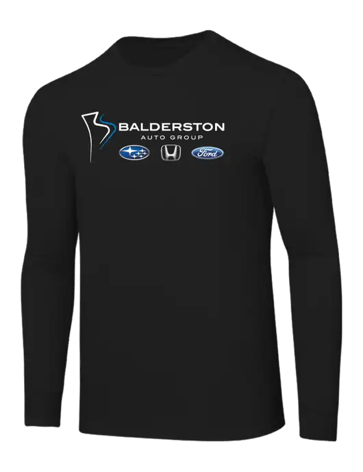 Core Blend Black Long Sleeve Tee w/Balderston Auto Group Logo