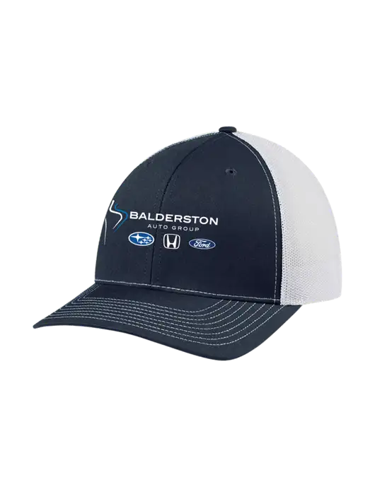 Richardson Adjustable Snapback Original 112 Trucker Cap Navy w/White Mesh w/Balderston Auto Group Logo