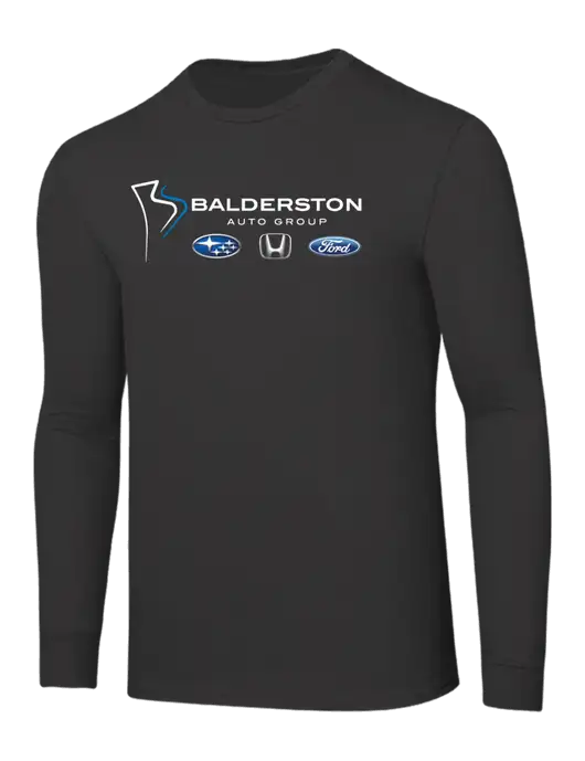 Core Blend Charcoal Grey Long Sleeve Tee w/Balderston Auto Group Logo