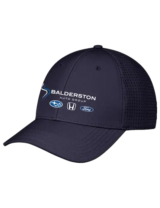 Navy Performance Stretchable Cap Hook & Loop w/Balderston Auto Group Logo