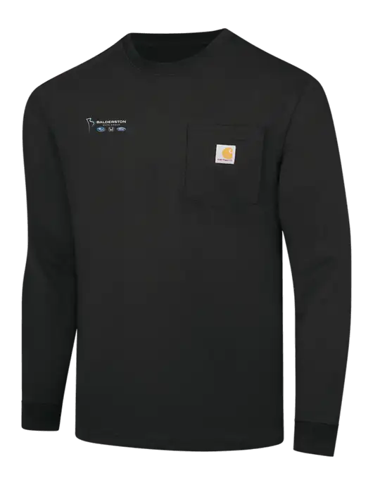 Carhartt Black Workwear Pocket Long Sleeve T-Shirt w/Balderston Auto Group Logo