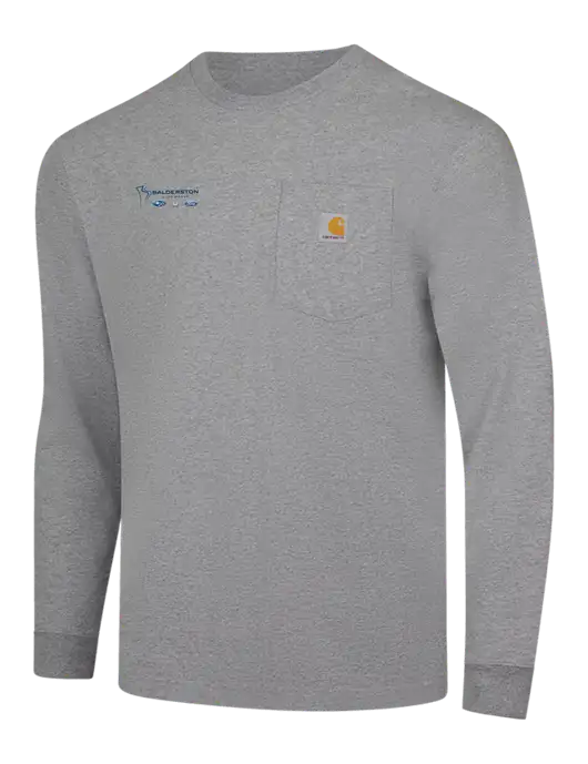 Carhartt Light Grey Heather Workwear Pocket Long Sleeve T-Shirt w/Balderston Auto Group Logo