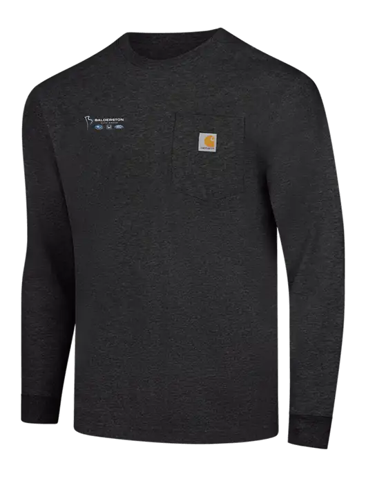 Carhartt Dark Grey Heather Workwear Pocket Long Sleeve T-Shirt w/Balderston Auto Group Logo