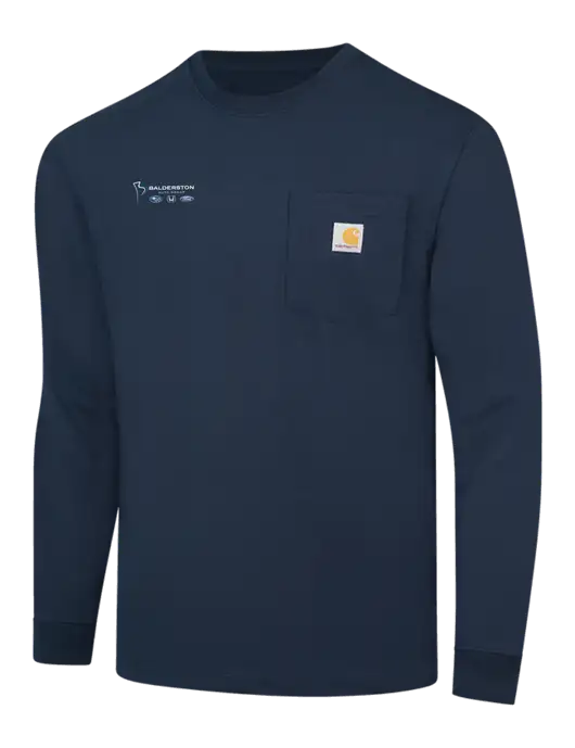 Carhartt Navy Workwear Pocket Long Sleeve T-Shirt w/Balderston Auto Group Logo