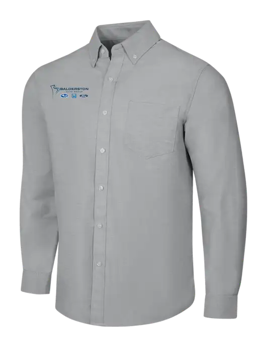 Light Grey SuperPro Oxford Shirt w/Balderston Auto Group Logo