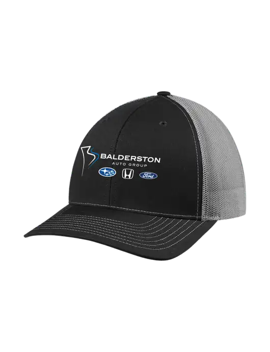 Richardson Adjustable Snapback Original 112 Trucker Cap Black w/Charcoal Mesh w/Balderston Auto Group Logo