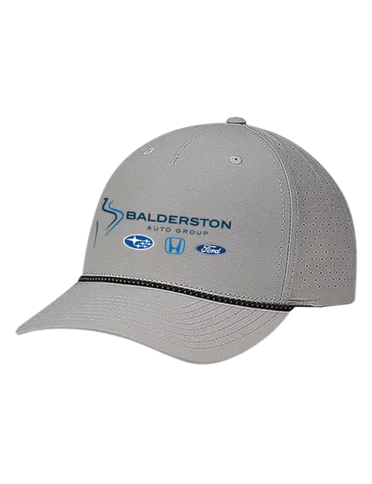 Richardson Laser Perf Performance Light Grey/Black-Grey Rope Cap w/Balderston Auto Group Logo
