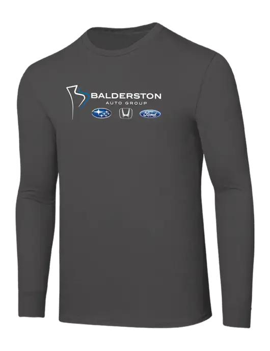 Seriously Soft Dark Grey Long Sleeve T-Shirt w/Balderston Auto Group Logo