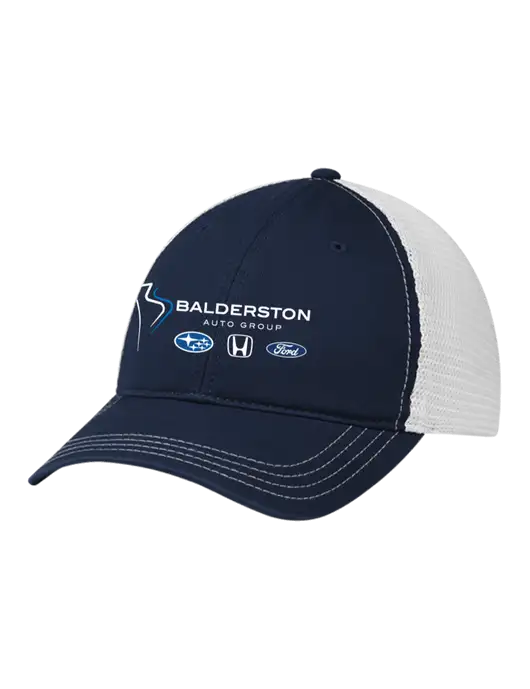 Richardson 111 Garment Washed Trucker Cap Navy w/White Mesh w/Balderston Auto Group Logo