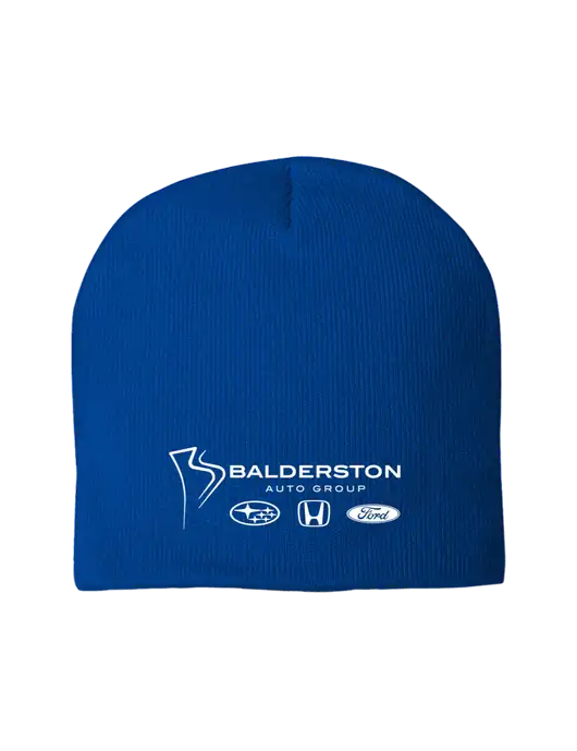 Solid Royal Element Knit Beanie w/Balderston Auto Group Logo