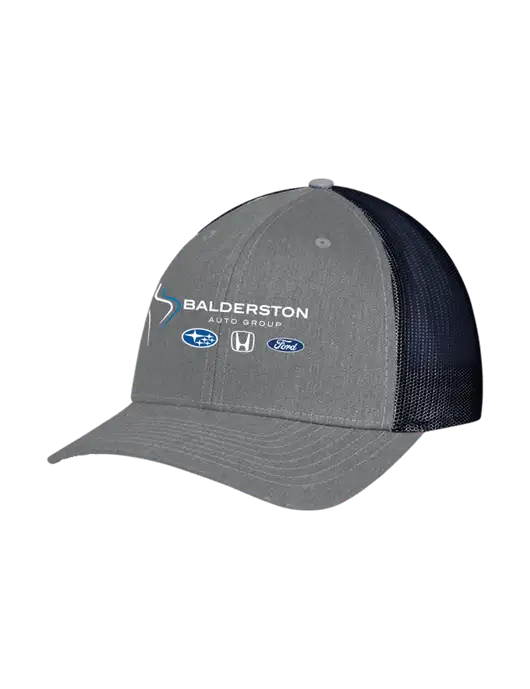 Richardson Adjustable Snapback Original 112 Trucker Cap Heather Grey w/Navy Mesh w/Balderston Auto Group Logo