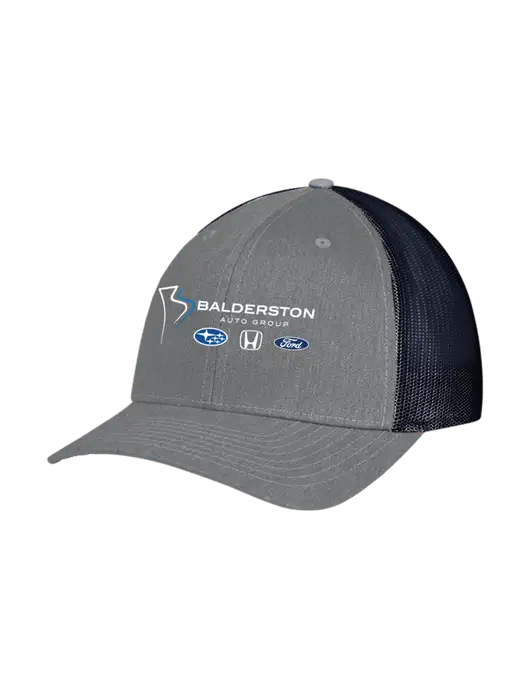 Richardson Adjustable Snapback Original 112 Trucker Cap Heather Grey w/Navy Mesh w/Balderston Auto Group Logo