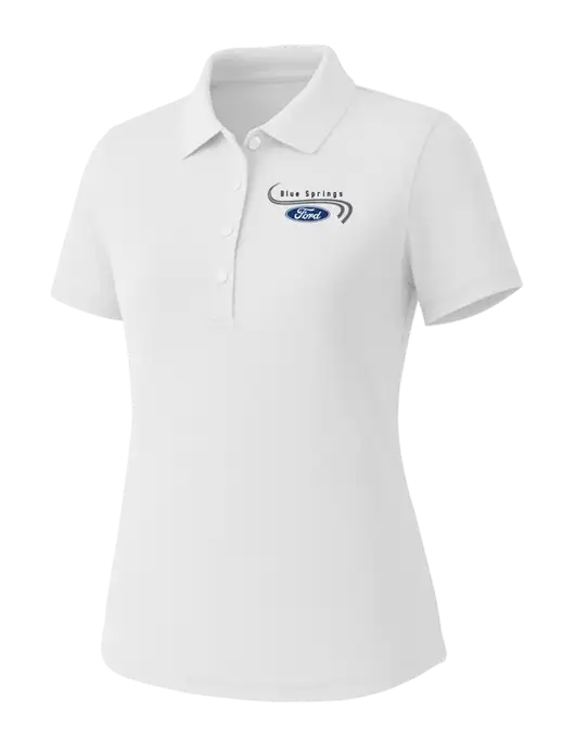 Callaway Womens Core Bright White Performance Polo w/Blue Springs Ford Logo