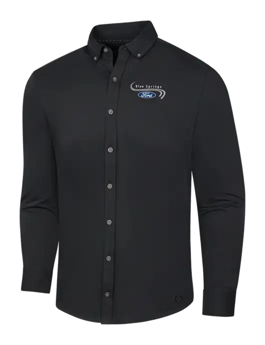 OGIO Blacktop Modern Code Stretch Button-Up Shirt w/Blue Springs Ford Logo