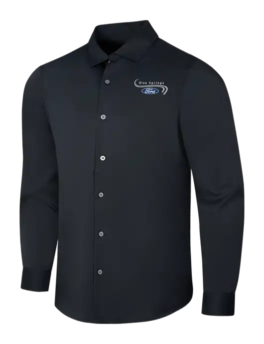 Black City Stretch Shirt w/Blue Springs Ford Logo