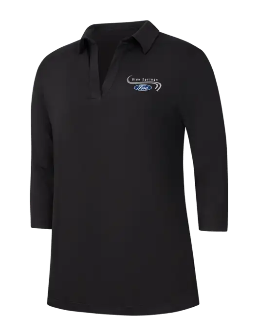 Womens Black Luxe Knit Tunic w/Blue Springs Ford Logo