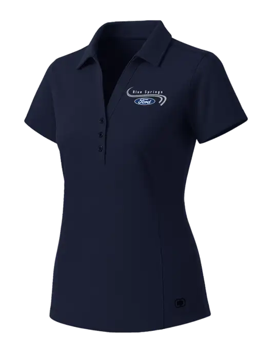 OGIO Womens Navy ONYX Polo w/Blue Springs Ford Logo