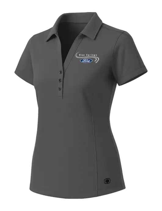 OGIO Womens Medium Grey ONYX Polo w/Blue Springs Ford Logo