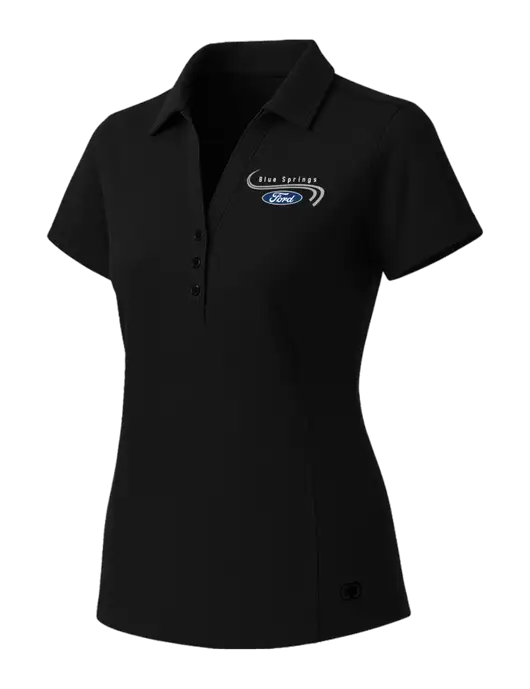OGIO Womens Blacktop ONYX Polo w/Blue Springs Ford Logo