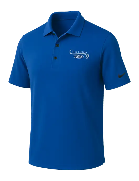 NIKE Dark Royal Dri-Fit Micro Pique Polo w/Blue Springs Ford Logo