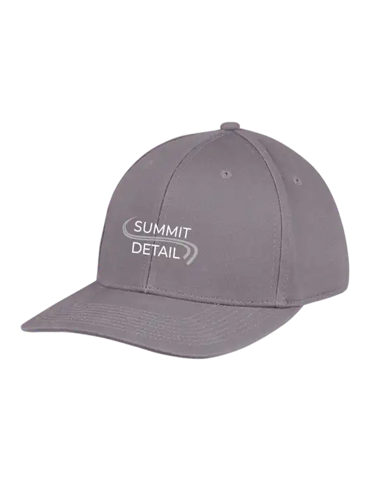 Premium Modern Structured Twill Charcoal Snapback Cap w/Summit Detail Logo