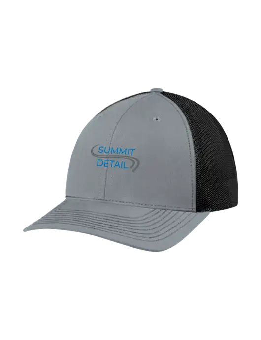 Richardson Adjustable Snapback Original 112 Trucker Cap Heather Grey w/Black Mesh w/Summit Detail Logo
