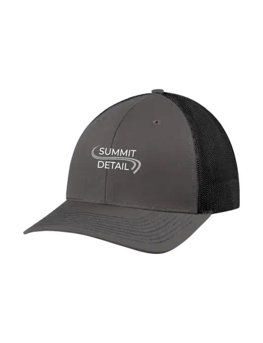 Richardson Adjustable Snapback Original 112 Trucker Cap Dark Grey w/Black Mesh w/Summit Detail Logo