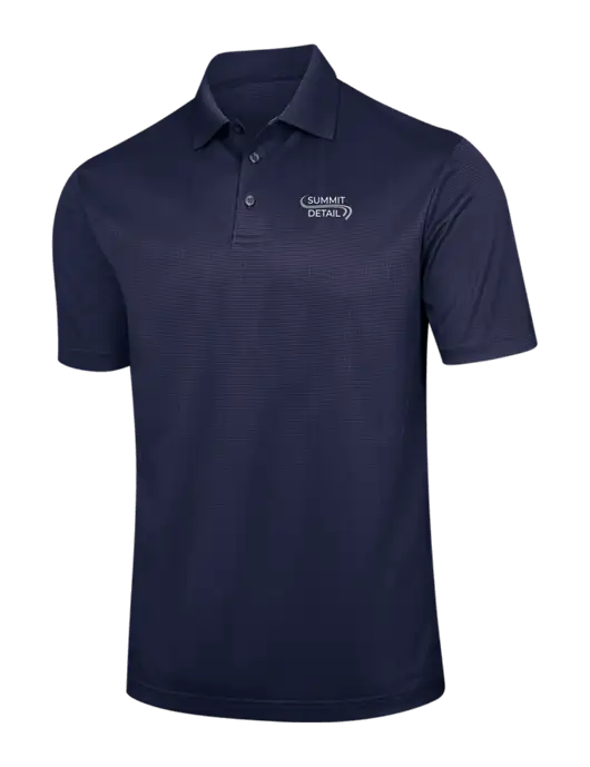 Navy Performance Fine Jacquard Polo w/Summit Detail Logo