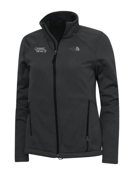 North Face Dark Grey Heather Womens Ridgewall Soft Shell Jacket w/Summit Detail Logo