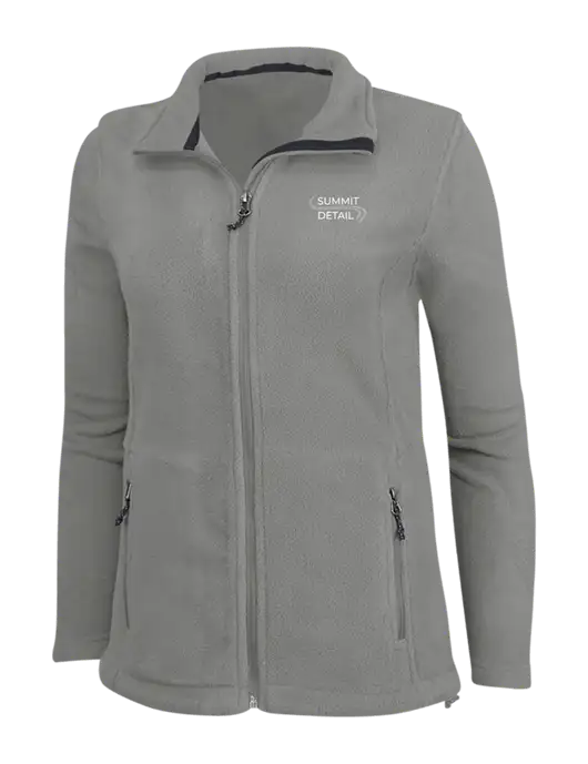 Womens Medium Grey Fleece Jacket w/Summit Detail Logo