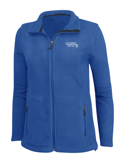 Womens Dark Royal Fleece Jacket w/Summit Detail Logo