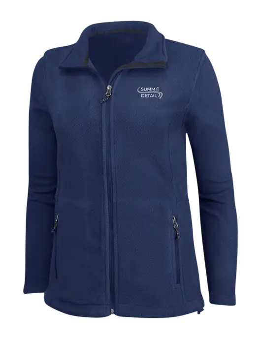 Womens Navy Fleece Jacket w/Summit Detail Logo