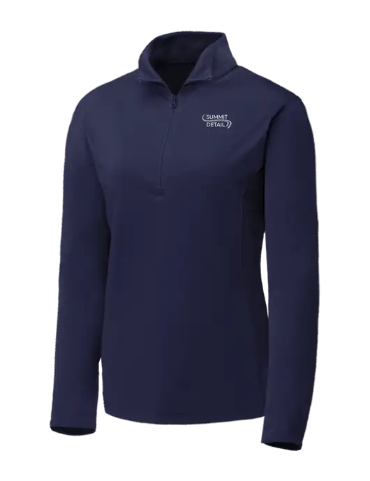 Navy Womens Posicharge Competitor ¼ Zip Pullover w/Summit Detail Logo