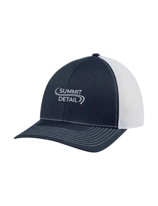 Richardson Adjustable Snapback Original 112 Trucker Cap Navy w/White Mesh w/Summit Detail Logo