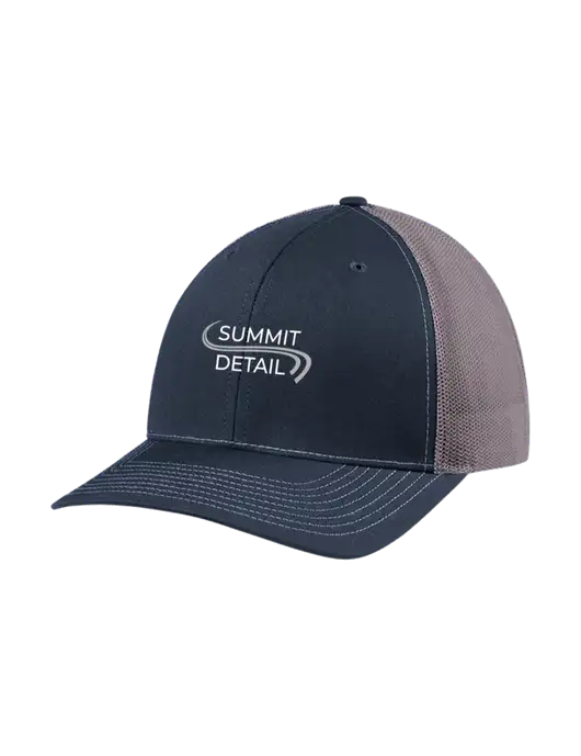 Richardson Adjustable Snapback Original 112 Trucker Cap Navy w/Charcoal Mesh w/Summit Detail Logo