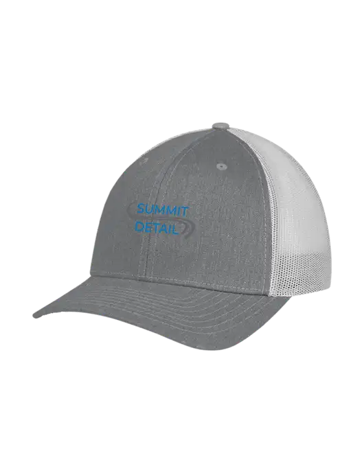 Richardson Adjustable Snapback Original 112 Trucker Cap Heather Grey w/Light Grey Mesh w/Summit Detail Logo